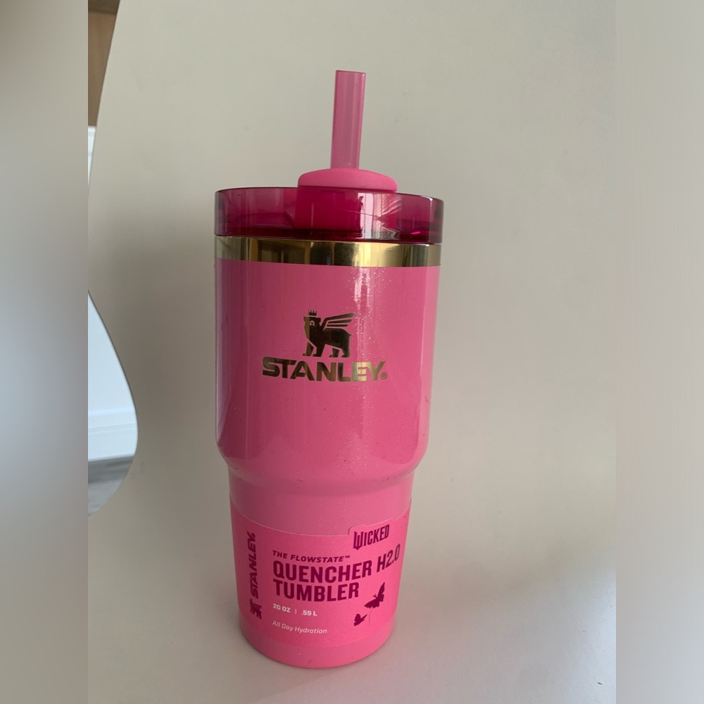 Wicked x Stanley Tumbler 20oz Glinda Flowstate Quencher NWT